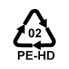 simbolo riciclo HDPE o PE-HD